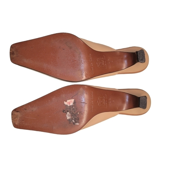 Max De Carlo Slides Leather Tan 8.5B - Picture 5 of 5